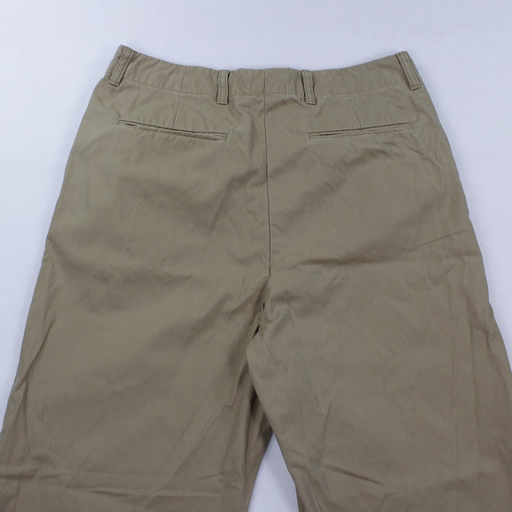 Dries Van Noten Khaki Cotton Wide Leg Pants Button Fly Women's Size 40 US 8 - Picture 4 of 8
